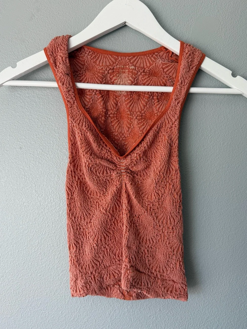 Free People Intimately orange Love Letter cami tank top Women’s sz XS/S